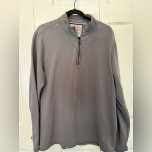 Vintage Gray and Red Weatherproof Pullover